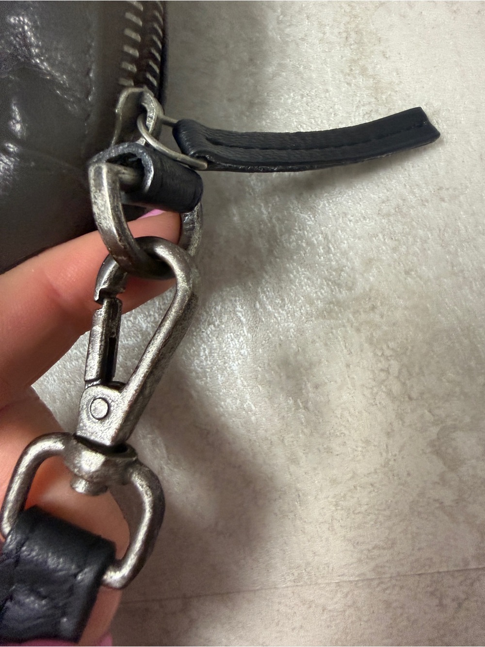 Free People Coffee Date Mini Crossbody Bag FP black leather crossbody - Picture 11 of 13